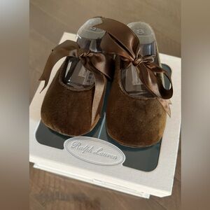 Ralph Lauren Baby Girl’s Bailey Brown Slipper (6-12 months)